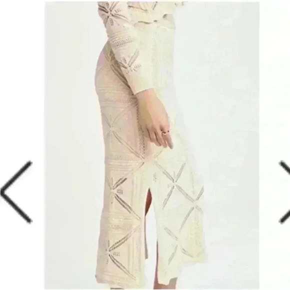 Rebecca Taylor crochet top and skirt set in pink cotton - Picture 9 of 12